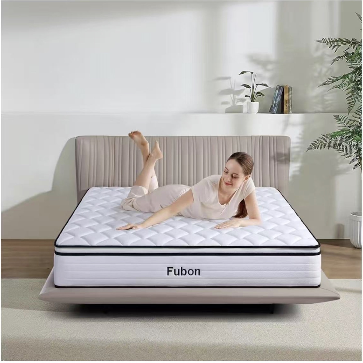 Fubon memory-foam mattress with reinforced motion-isolation support